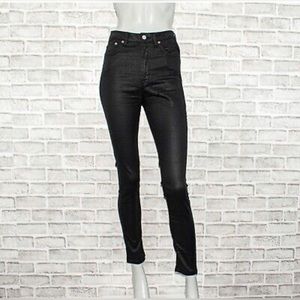 All saints stilt high rise waxed jeans black size 24